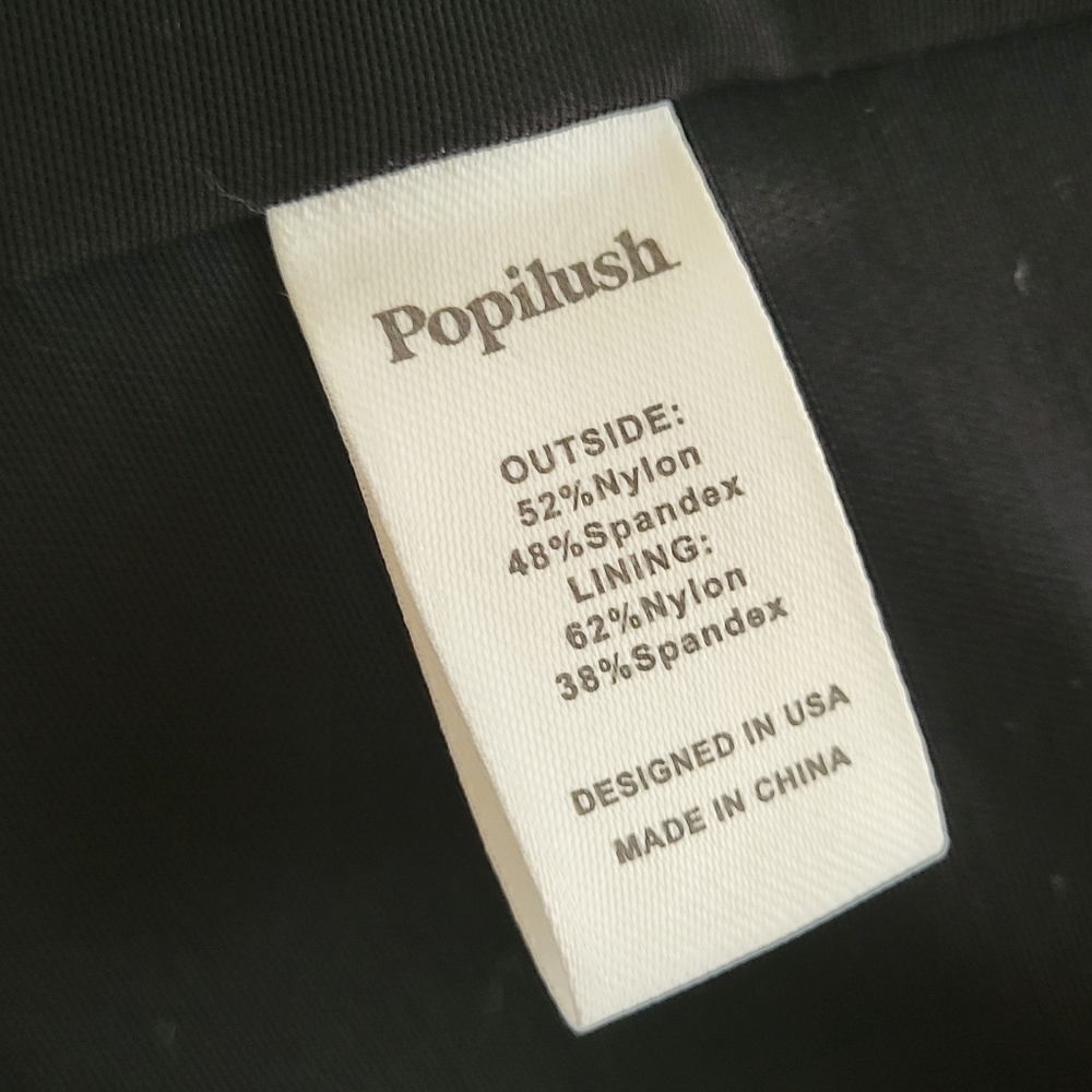 POPILUSH One Piece Black Shapewear Body Sculpting Thong Bodysuit Size Large - Picture 9 of 14